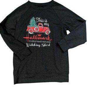 Christmas Sweat shirt Hallmark watcher Womens S/m